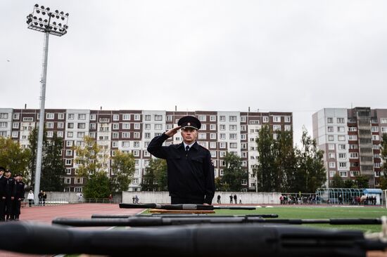 Состязания сотрудников полиции в Новгороде