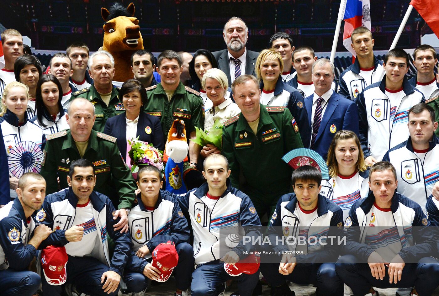 Проводы сборной Вооруженных Сил России на VI Всемирные военные игры