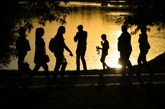 Теплая погода в Москве