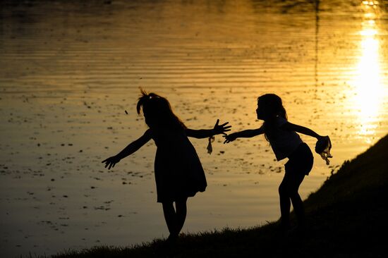 Теплая погода в Москве