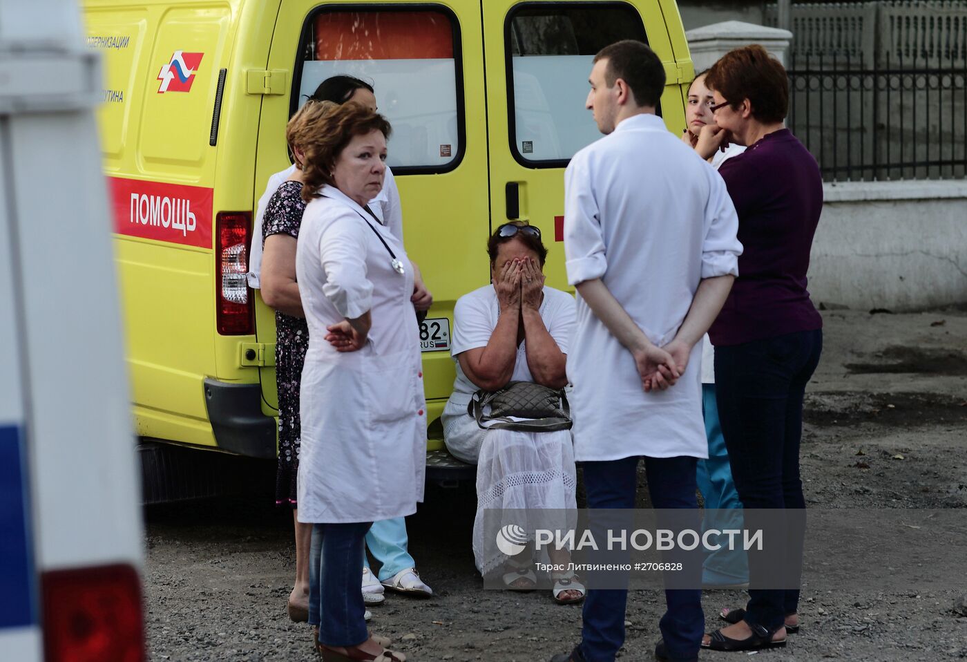 Нападение на станцию скорой помощи в Симферополе | РИА Новости Медиабанк