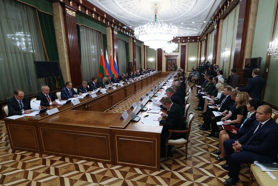 Заседание Совета министров Союзного государства России и Белоруссии