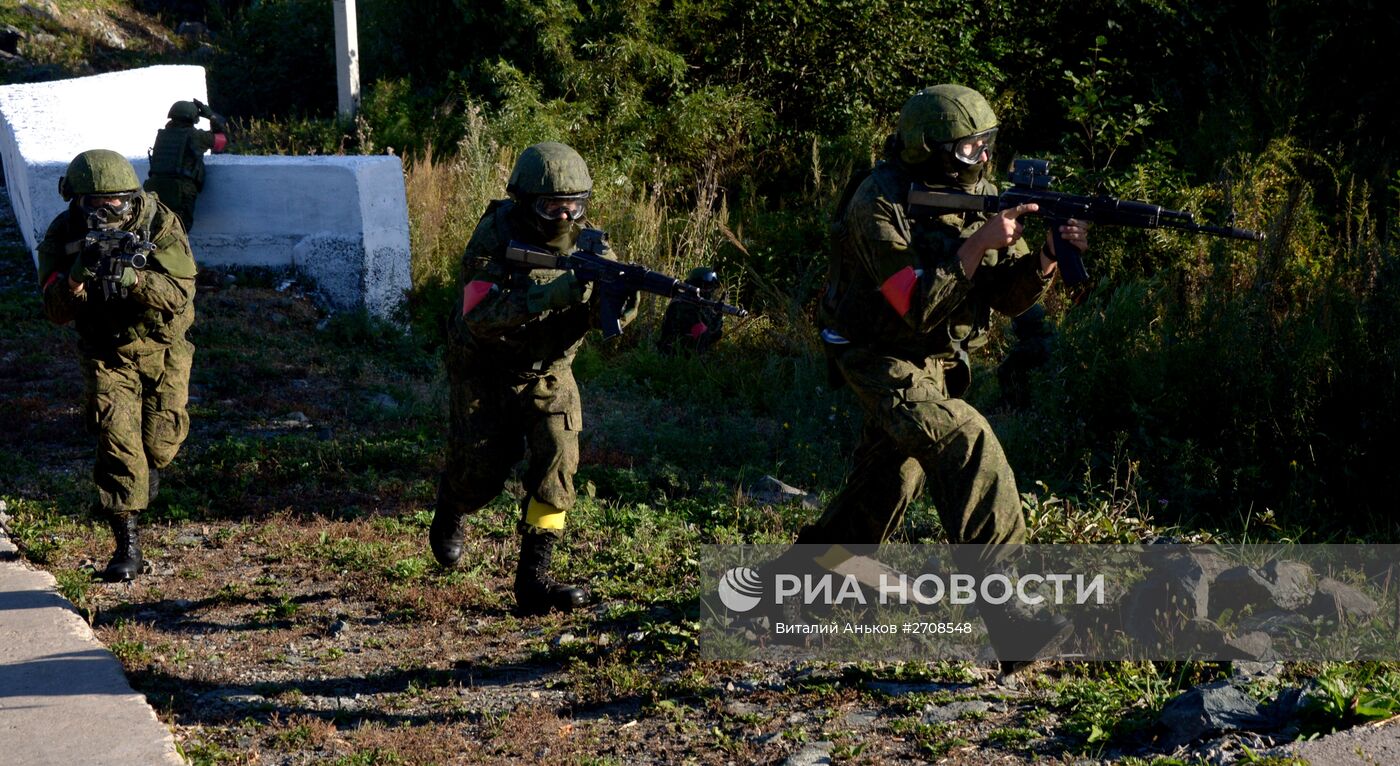 Учения антитеррористических сил Тихоокеанского флота в Приморском крае