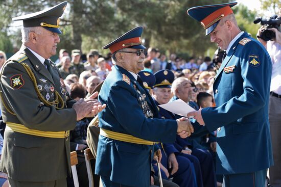 Мероприятия по случаю 70-летия 201-й российской военной базы в Таджикистане