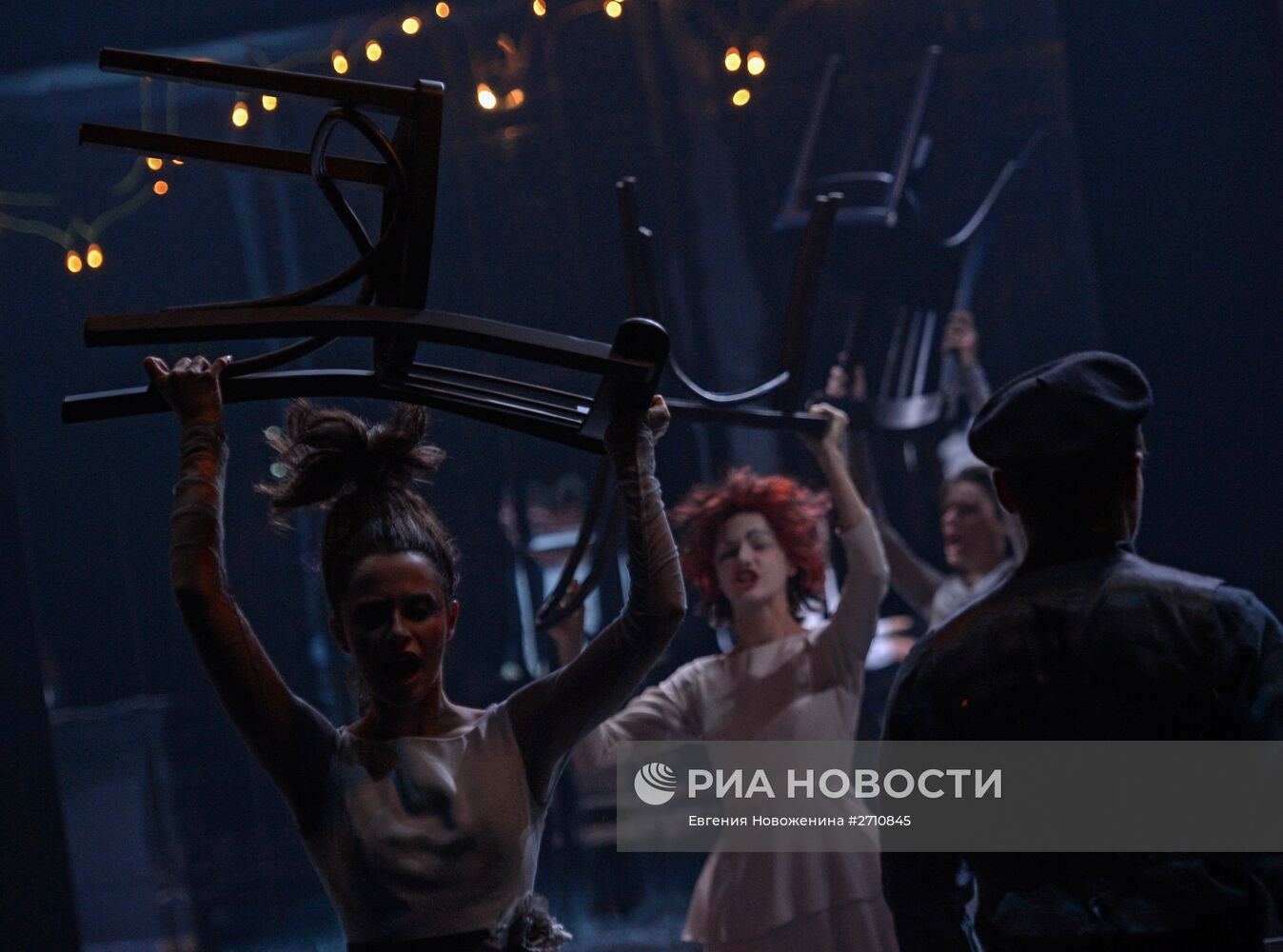 Прогон спектакля "Минетти" в театре имени Е. Вахтангова