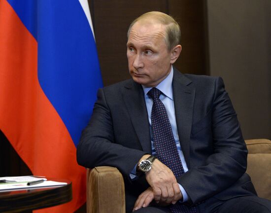 Встреча президента РФ В.Путина с премьер-министром Люксембурга К.Беттелем