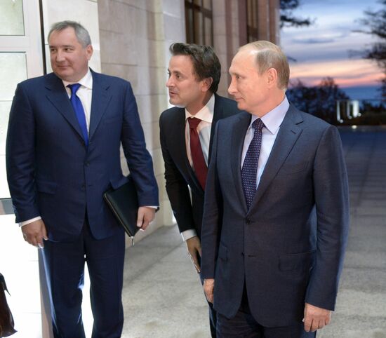 Встреча президента РФ В.Путина с премьер-министром Люксембурга К.Беттелем