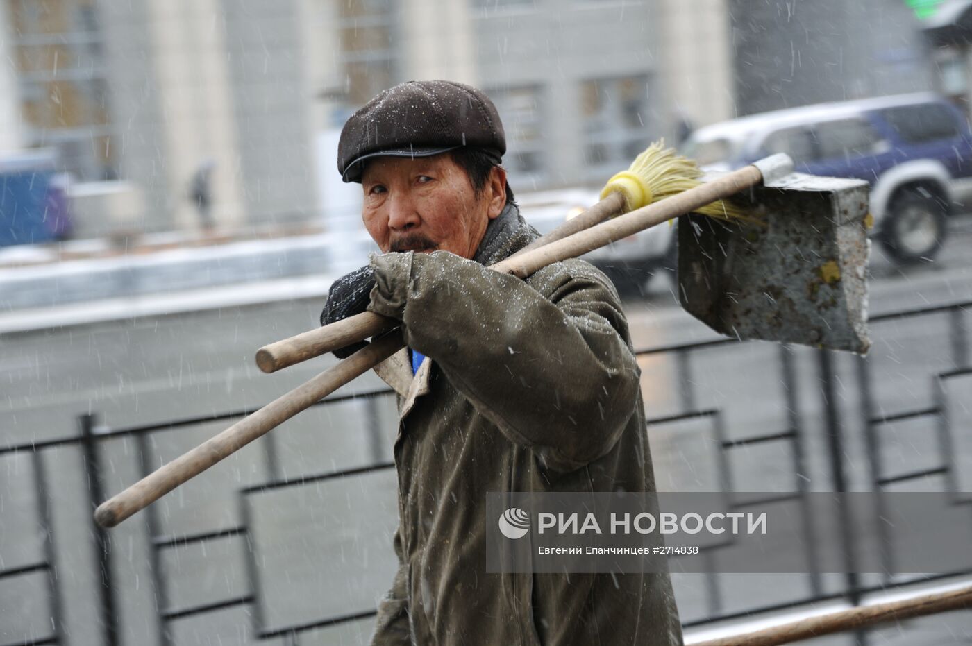 Первый снег в Чите