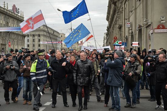 Митинг оппозиции в Минске