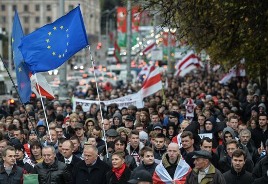 Митинг оппозиции в Минске