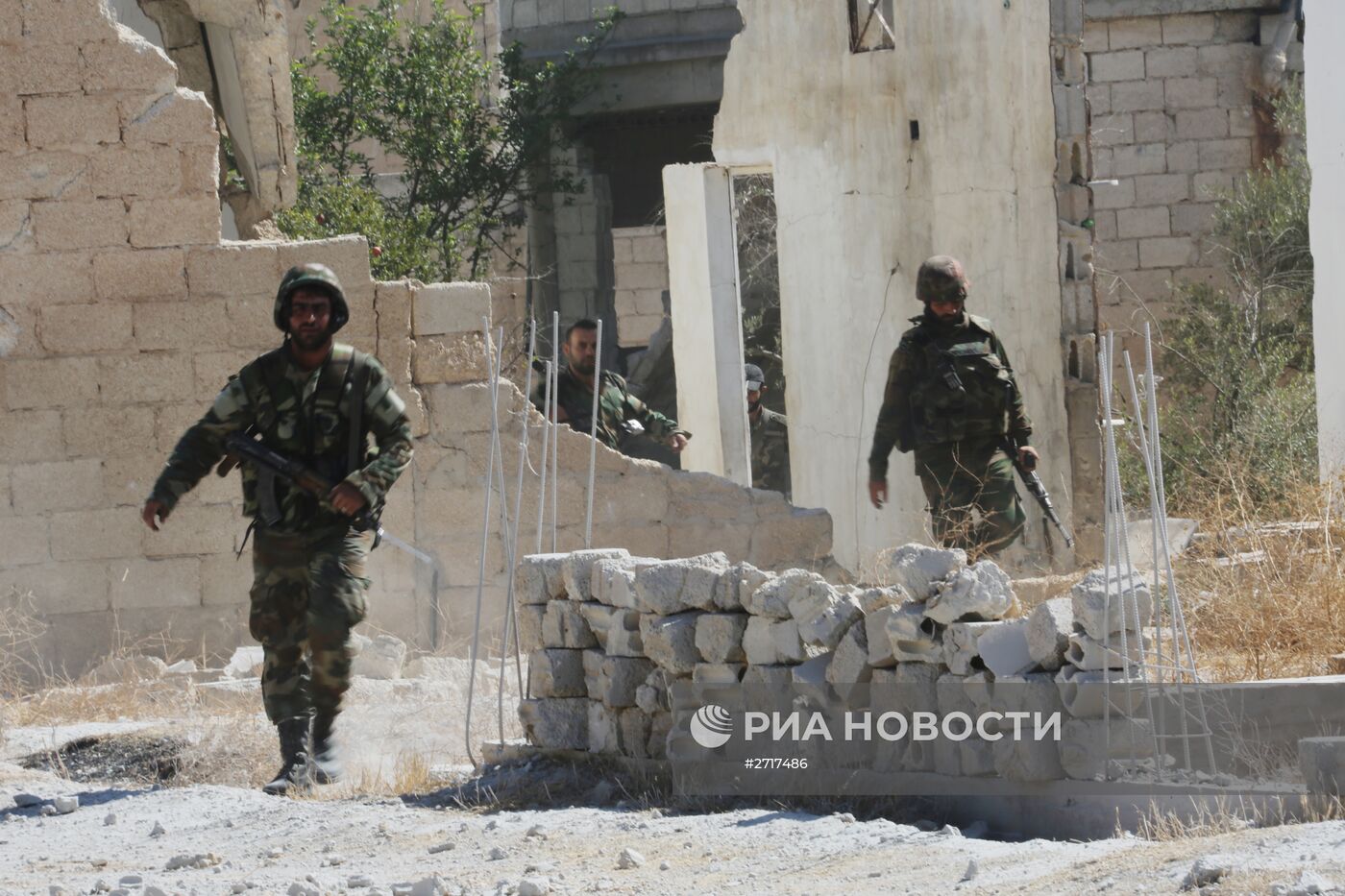Освобожденный сирийской армией при поддержке российской авиации город Атшан