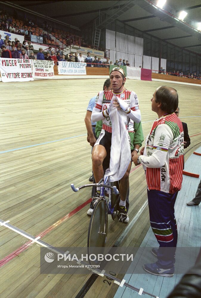 Итальянский велогонщик Франческо Мозер