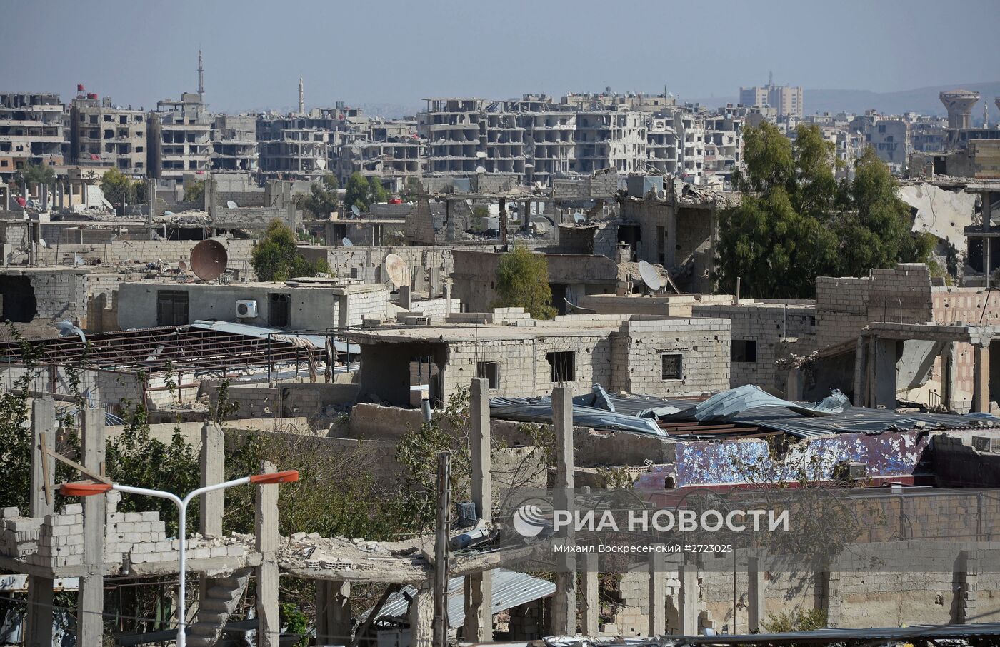 Ситуация в городе Маадания в пригороде Дамаска