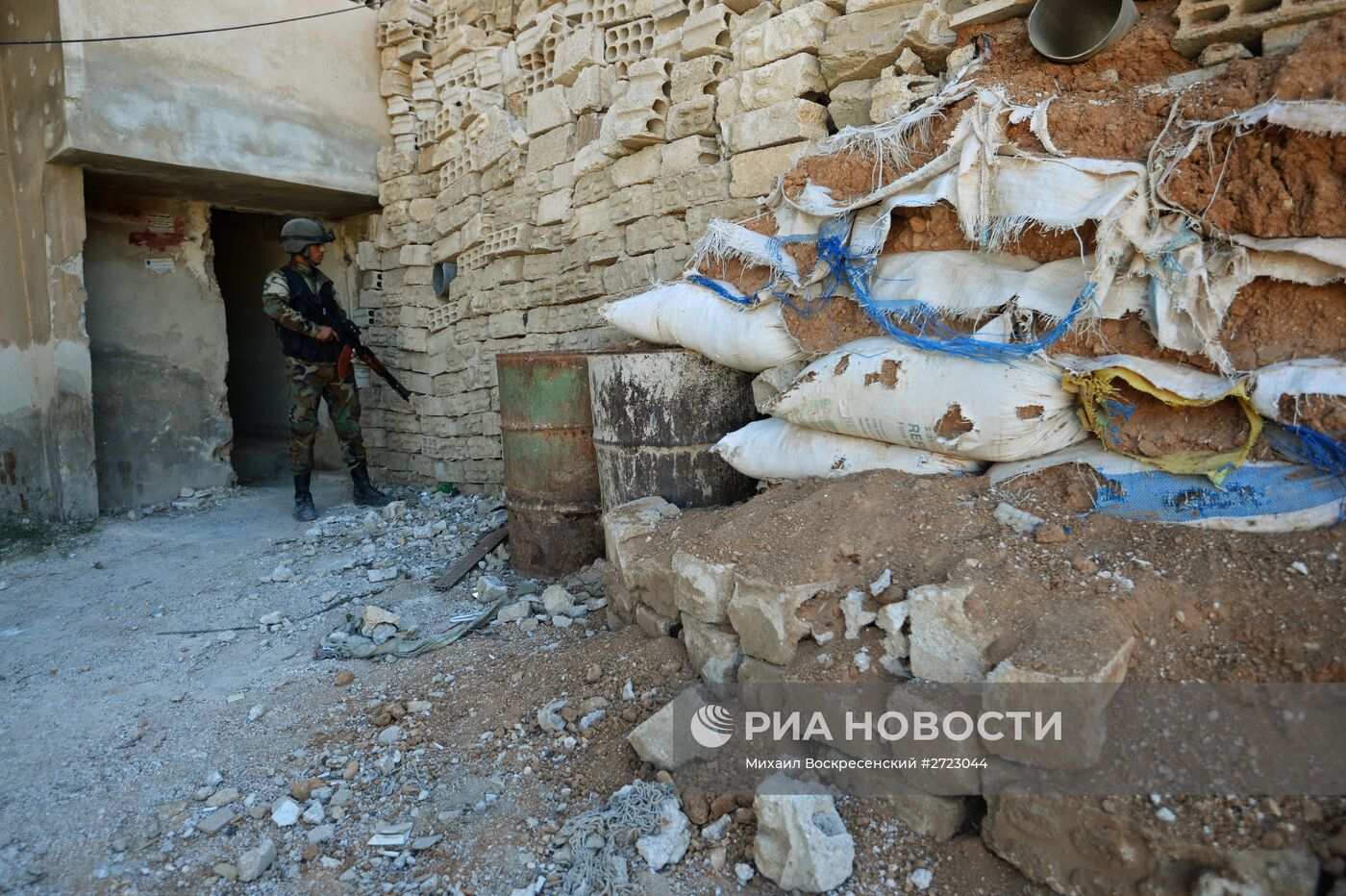 Ситуация в городе Маадания в пригороде Дамаска