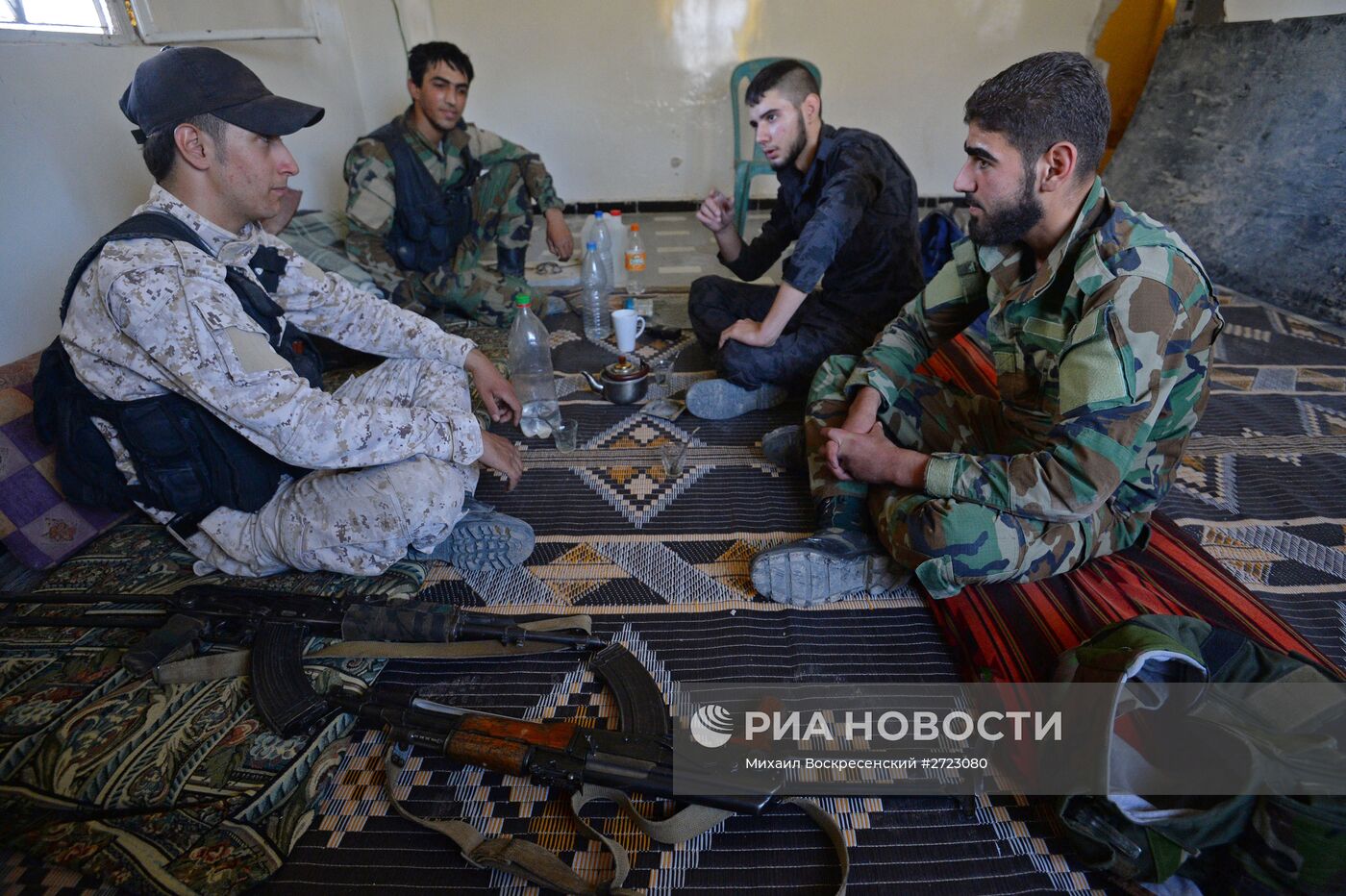 Ситуация в городе Маадания в пригороде Дамаска