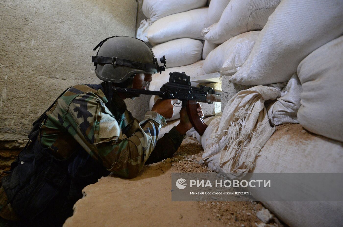 Ситуация в городе Маадания в пригороде Дамаска