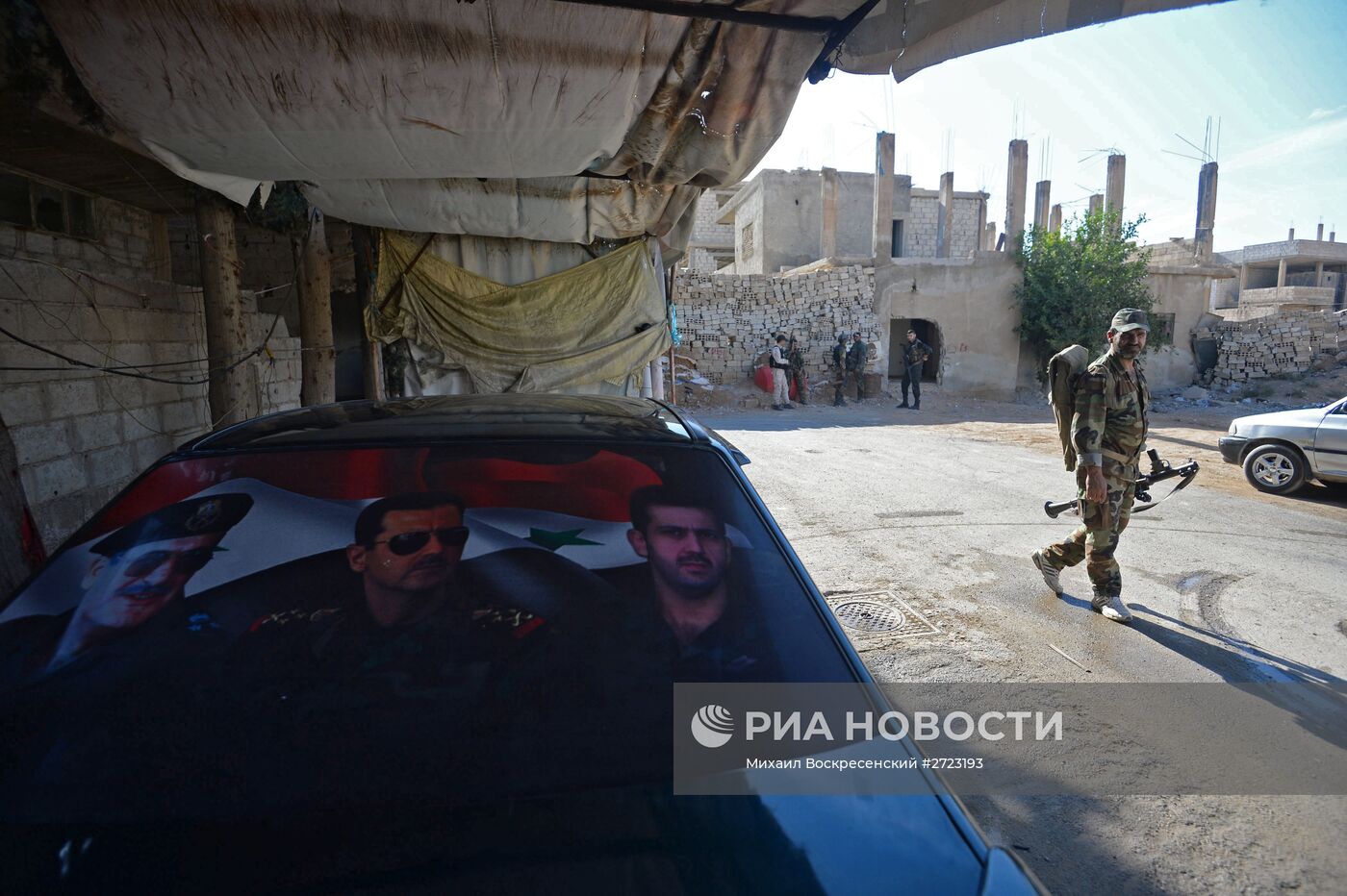 Ситуация в городе Маадания в пригороде Дамаска