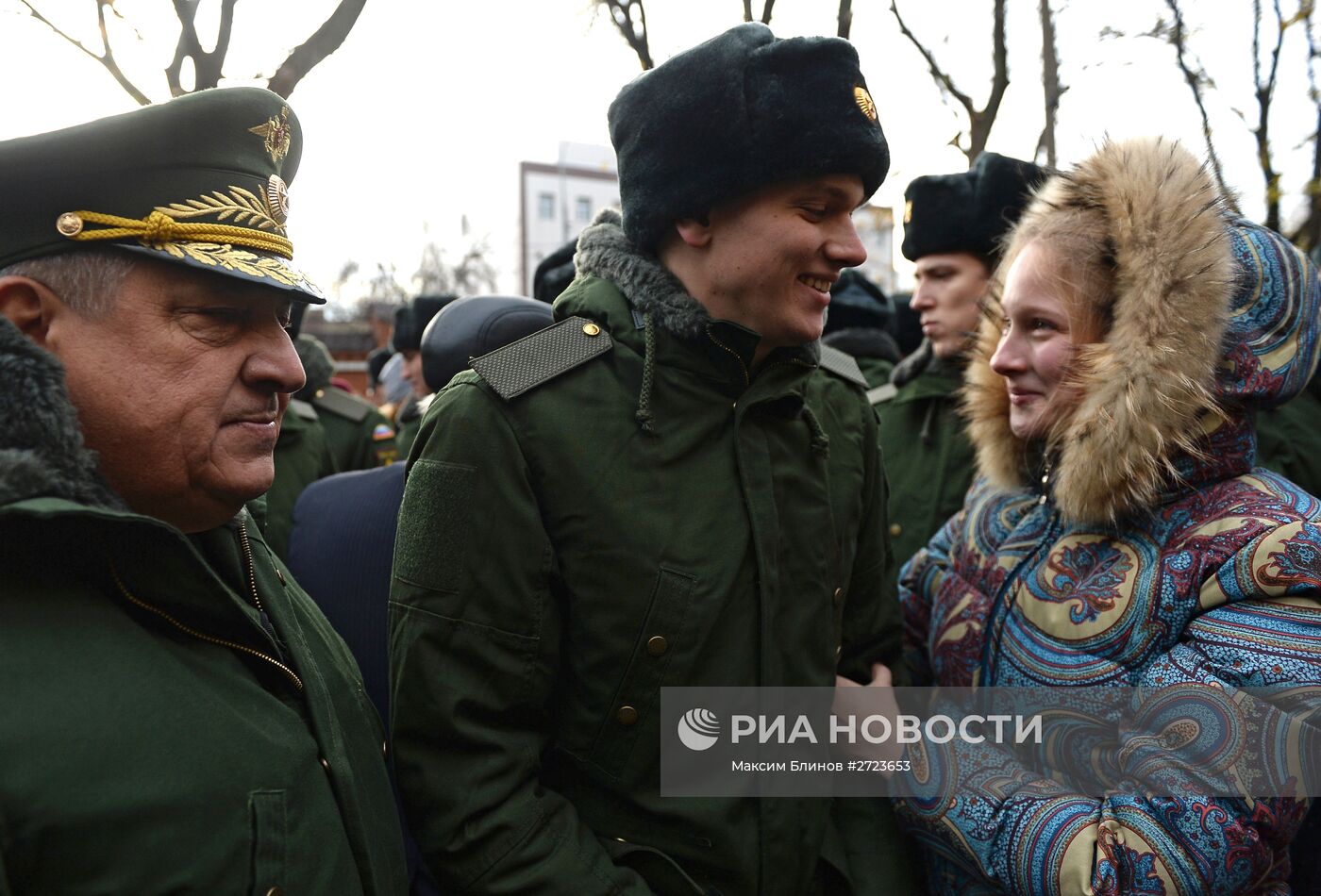 Отправка призывников в комендантский Преображенский полк