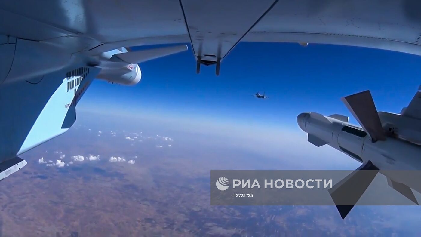 Боевой вылет авиации ВКС РФ в Сирии