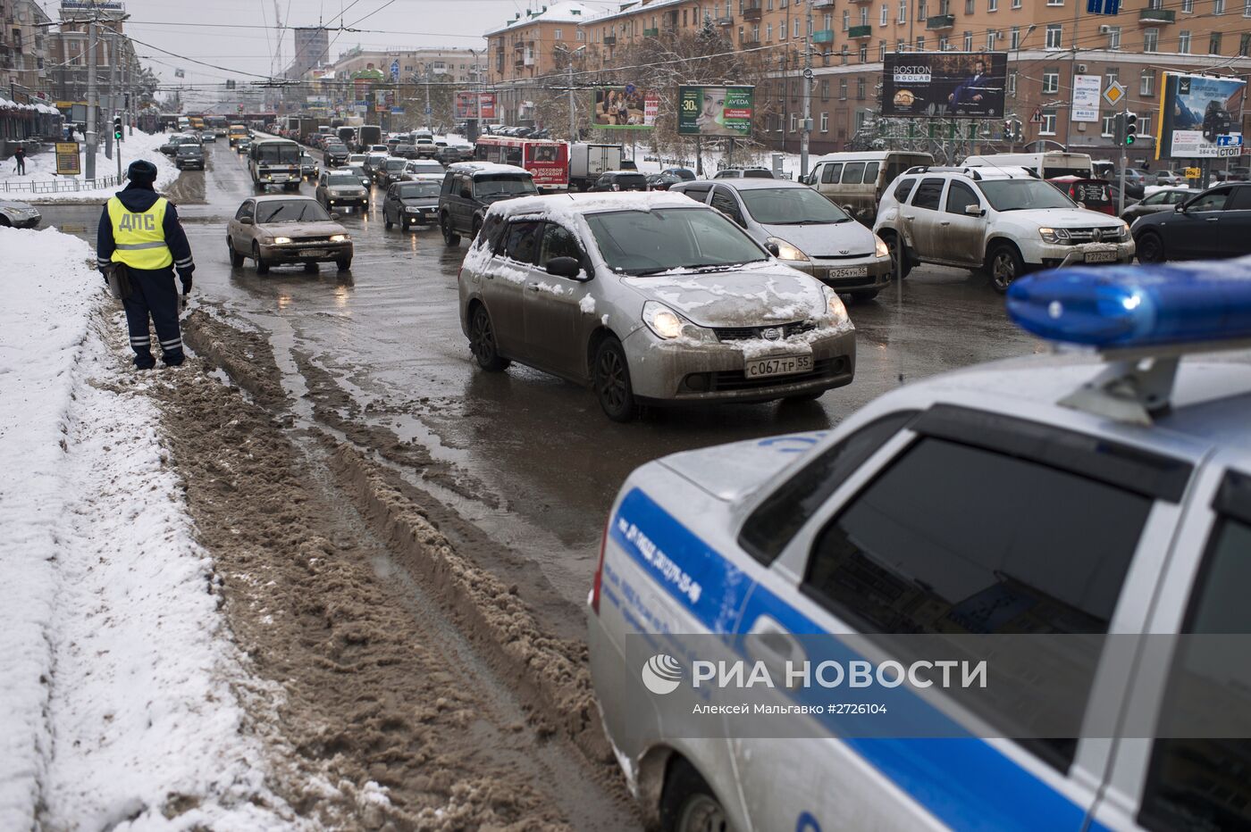 Работа сотрудников ГИБДД в Омске | РИА Новости Медиабанк