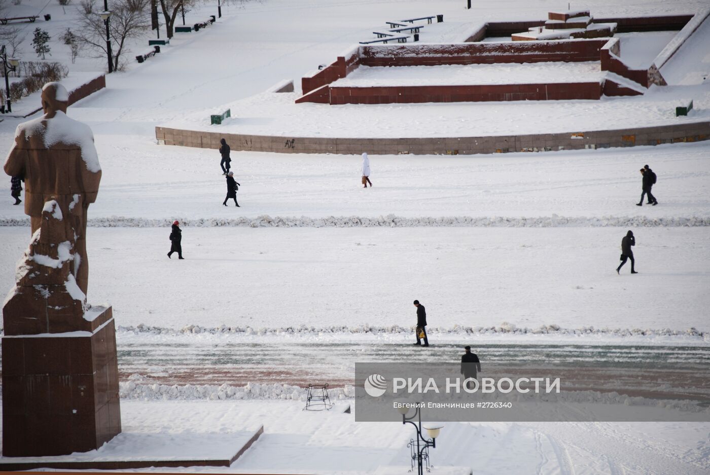 Снег в Чите