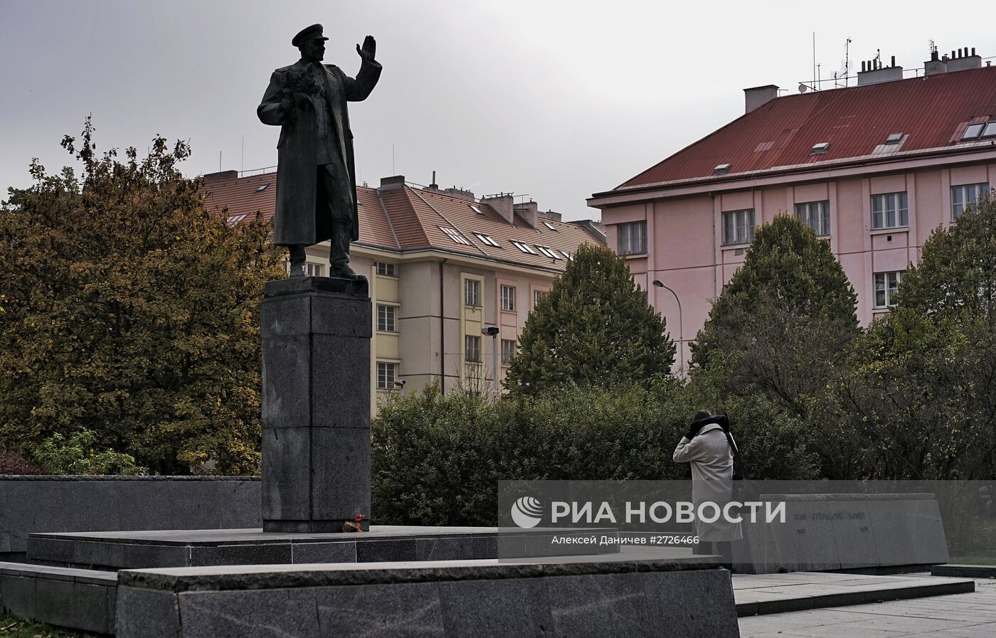 Памятник маршалу Коневу в Праге