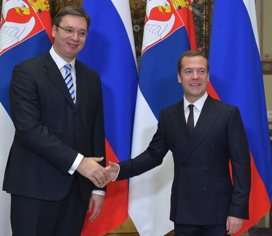 Двусторонние переговоры премьер-министра РФ Д.Медведева и премьер-министра Республики Сербия А.Вучича