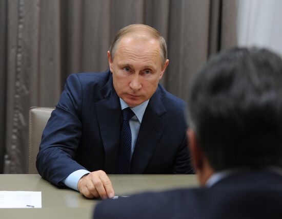 Встреча президента РФ В.Путина с вице-канцлером Германии З.Габриэлем