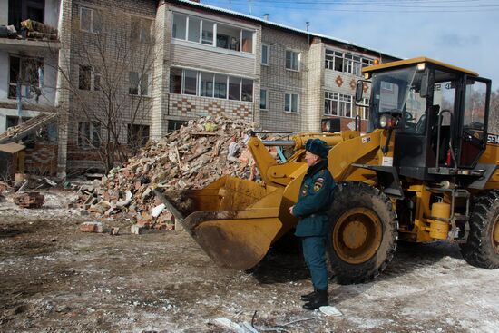 Взрыв газа в жилом доме в Хабаровском крае