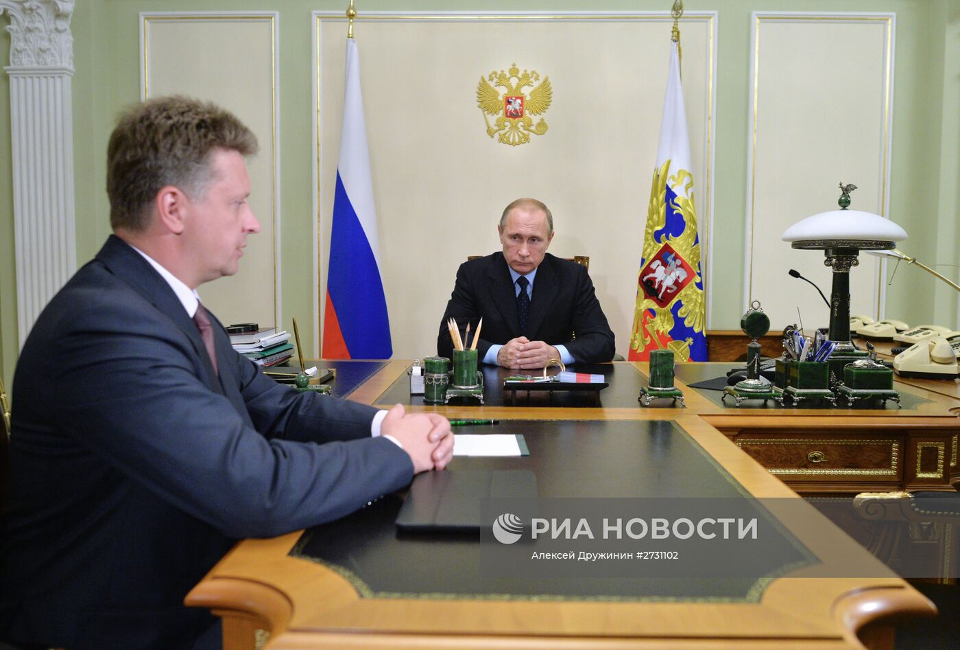 Президент РФ В.Путин встретился с министром транспорта РФ М.Соколовым