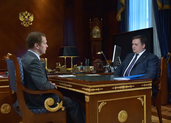 Встреча премьер-министра РФ Д.Медведева и гендиректора АСИ А.Никитина
