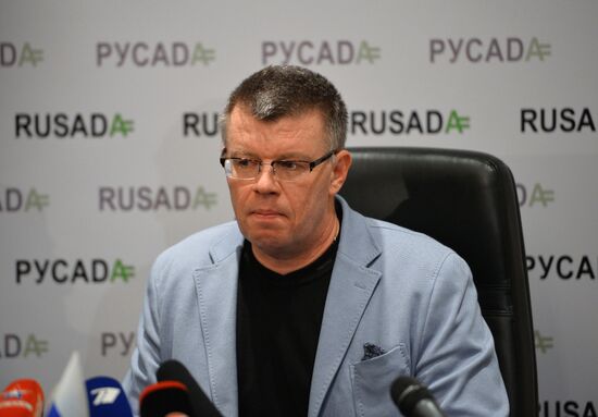 Пресс-конференция главы РУСАДА Никиты Камаева