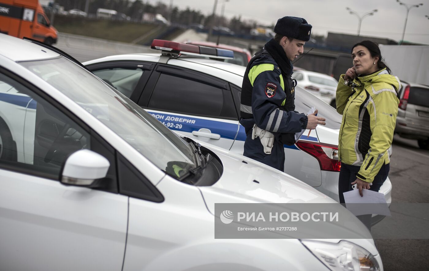 Рейд "скрытых" патрулей ДПС в Москве