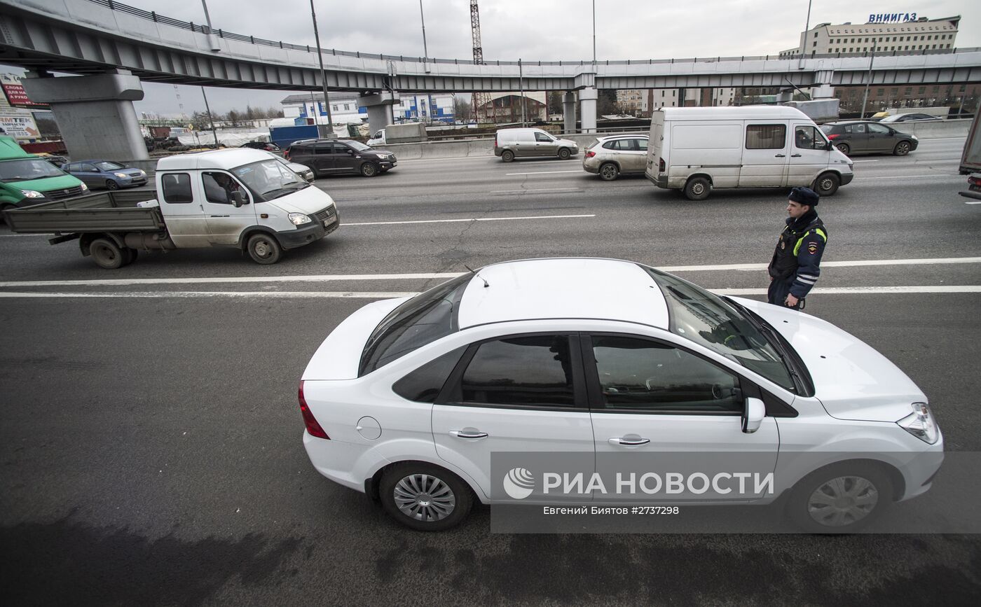 Рейд "скрытых" патрулей ДПС в Москве