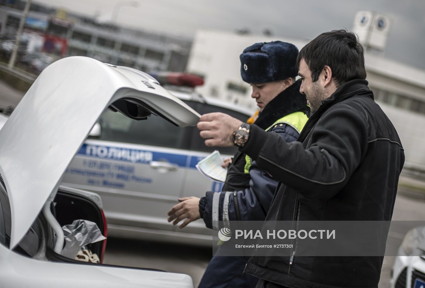 Рейд "скрытых" патрулей ДПС в Москве