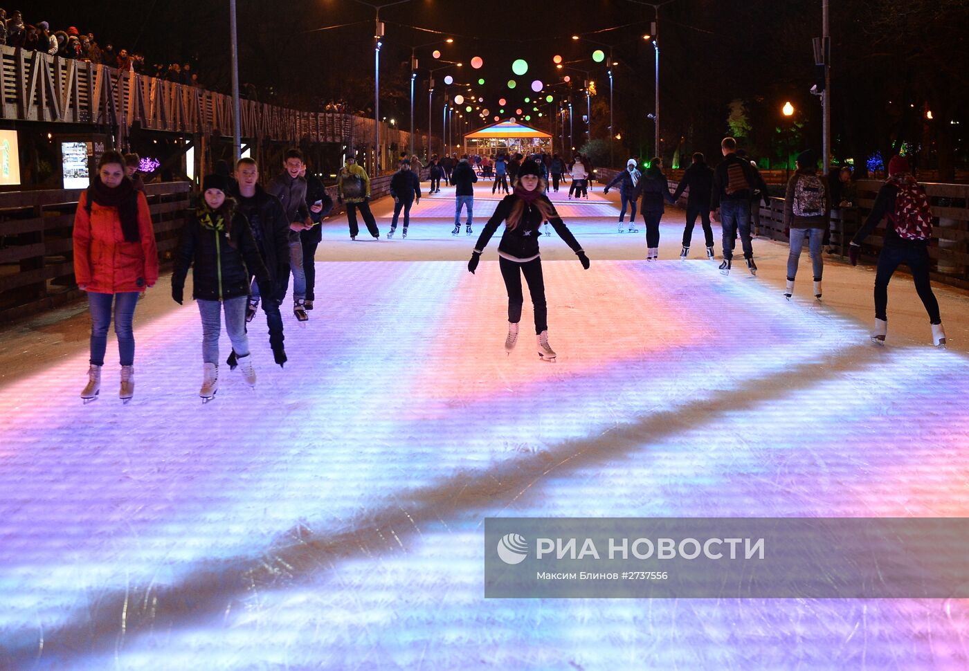 Открытие городского катка в Парке Горького