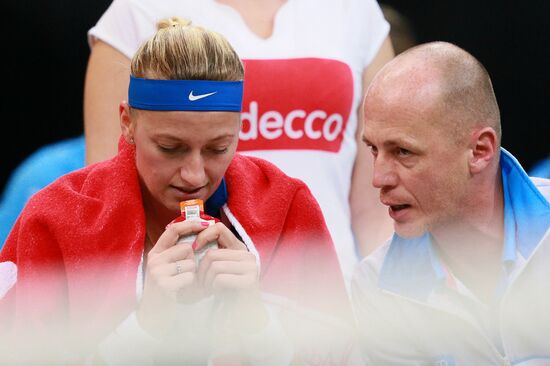 Теннис. Кубок Федерации. Финал. Матч Чехия - Россия. Первый день