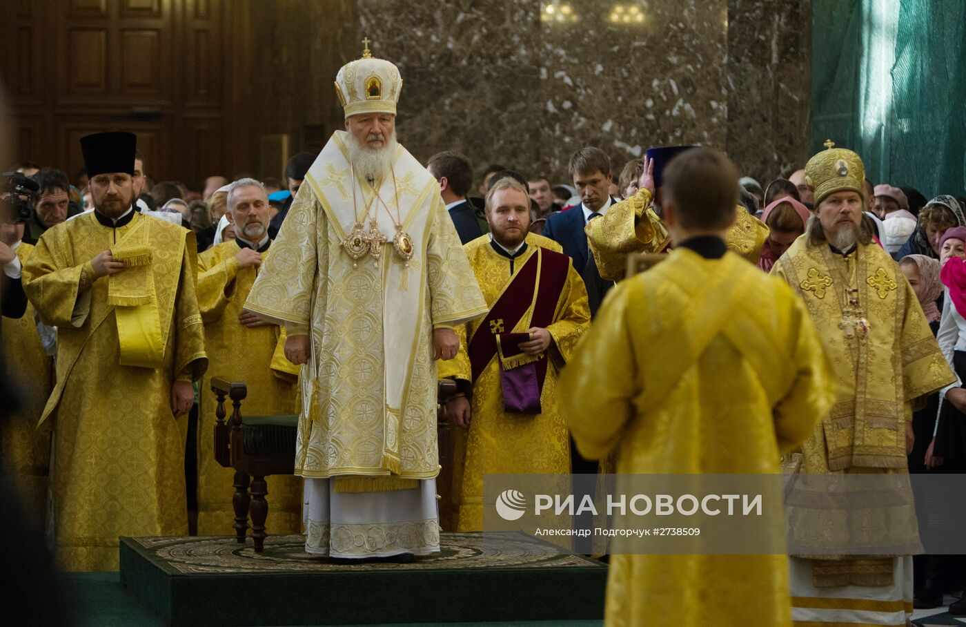 Патриарх Кирилл возглавил служение Божественной литургии в кафедральном соборе Калининграда