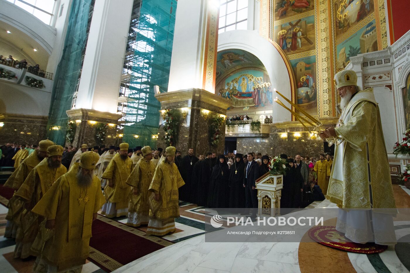 Патриарх Кирилл возглавил служение Божественной литургии в кафедральном соборе Калининграда