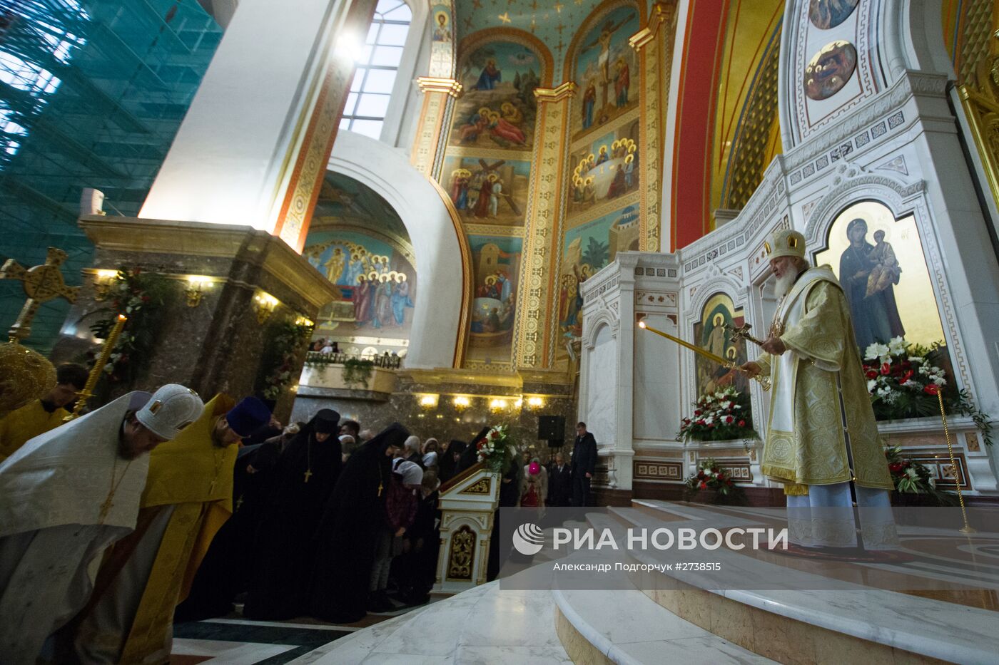 Патриарх Кирилл возглавил служение Божественной литургии в кафедральном соборе Калининграда