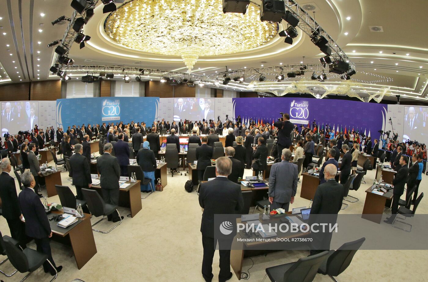 Президент РФ В.Путин принимает участие в саммите G20 в Турции