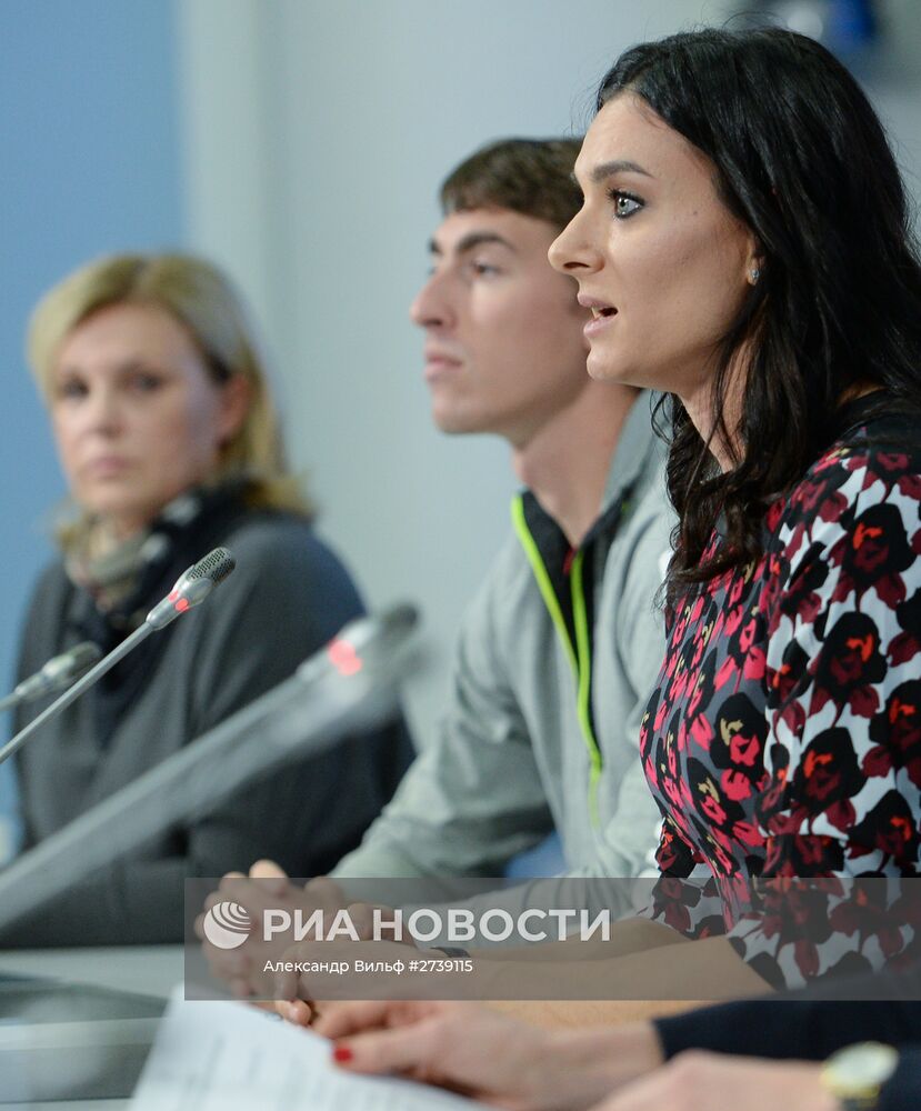 Пресс-конференция российских легкоатлетов