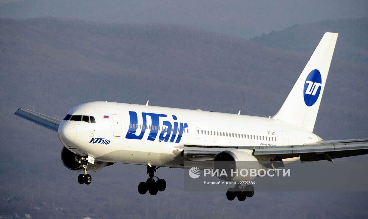 Первый рейс авиакомпании Utair по маршруту Владивосток — Москва