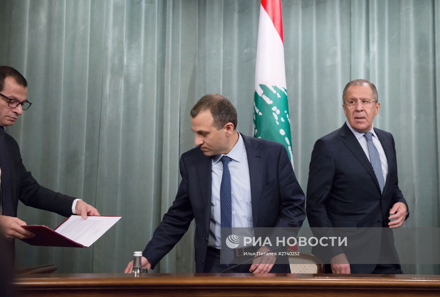 Встреча главы МИД РФ и Ливана С. Лаврова с Дж.Бассилем
