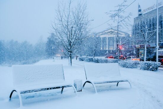 Снегопад в Петрозаводске
