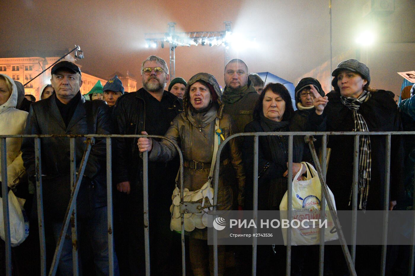 Годовщина событий на Майдане в Киеве
