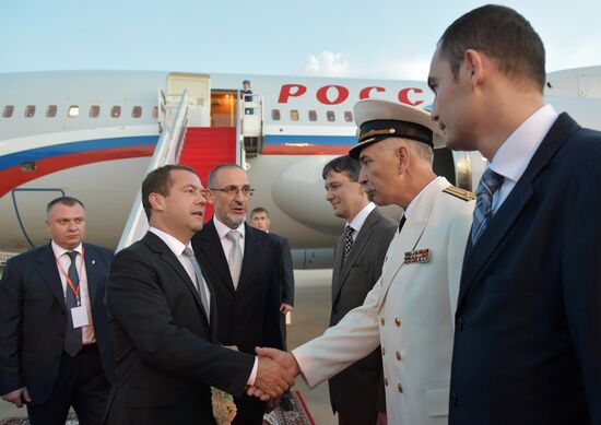 Премьер-министр РФ Д.Медведев прибыл в Королевство Камбоджа с рабочим визитом
