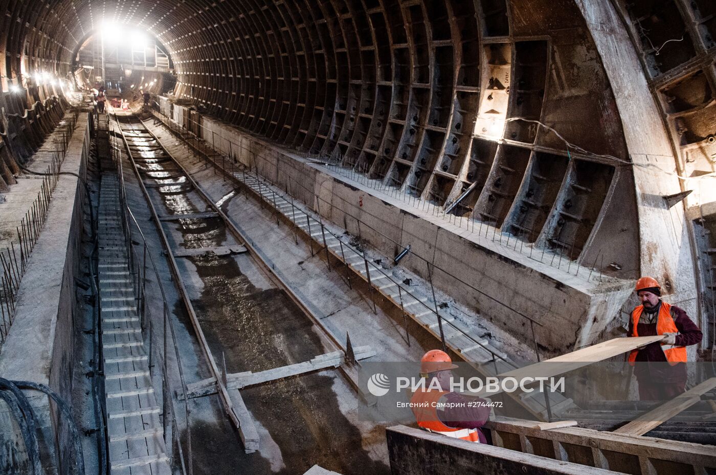 Мэр Москвы С.Собянин посетил строящуюся станцию метро "Фонвизинскую"