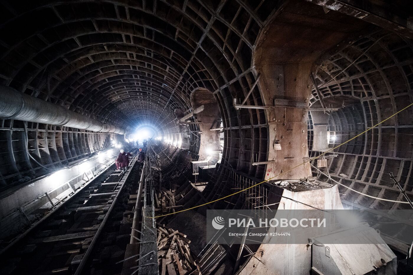 Мэр Москвы С.Собянин посетил строящуюся станцию метро "Фонвизинскую"