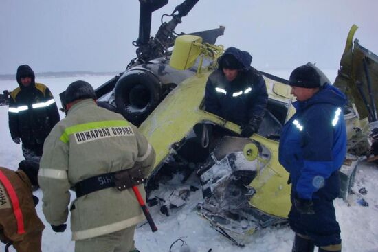 Крушение вертолета Ми-8 в Красноярском крае